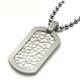 Titanium Hammered Dog Tag Pendant w/ Bead Chain