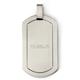 Titanium Hammered Dog Tag Pendant w/ Bead Chain