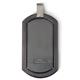 Black Titanium Hammered Dog Tag Pendant w/ Bead Chain
