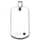 Tungsten Diamond Hammer Finish Dog Tag Pendant w/ Bead Chain