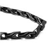 Black Tungsten Carbide Men's Wheat Link Necklace Chain