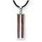 Stainless Steel Oak Wood Pendant w/ Bead Chain