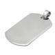 Stainless Steel Engravable Dog Tag Pendant w/ Bead Chain