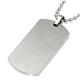 Titanium Engravable Dog Tag Pendant w/ Bead Chain