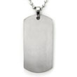 Titanium Engravable Dog Tag Pendant w/ Bead Chain