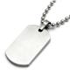Titanium Engravable Dog Tag Pendant w/ 3mm Bead Chain