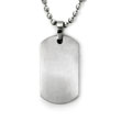 Titanium Engravable Dog Tag Pendant w/ 3mm Bead Chain
