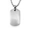 Titanium Engravable Dog Tag Pendant w/ 3mm Bead Chain