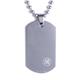 Tungsten Engravable Dog Tag Pendant w/ Bead Chain