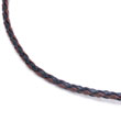 Braided Black & Brown Leather Necklace Cord