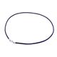 Black Rubber Necklace Cord w/ Silver Clasp