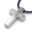 Dolan Bullock LAS VEGAS 18K Gold Steel Pendant /w cord