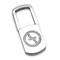 Zoppini Stainless Steel Key Ring w/ Cubic Zirconia Accents