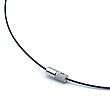 Manuel.Zed Black Stainless Steel Wire Necklace