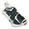 Sterling Silver Hematite Organic  Stingray Leather Dog Tag Pendant w/ Bead Chain