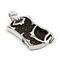 Sterling Silver Mocha Organic Stingray Leather Dog Tag Pendant