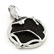 Sterling Silver Mocha Organic Stingray Leather Medallion Pendant
