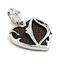 Sterling Silver Mocha Organic Stingray Leather Heart Pendant