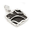 Sterling Silver Mocha Stingray Leather Square Pendant
