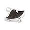 Sterling Silver Mocha Stingray Leather Fish Pendant