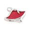 Sterling Silver Red Stingray Leather Fish Pendant