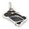 Sterling Silver Mocha Stingray Leather Dog Tag Pendant