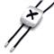 Zoppini Stainless Steel Diamond Pendant w/ Leather Cord