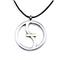 Zoppini Stainless Steel Pendant w/ 18K Gold Inlay (Medium)