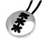 Zoppini Stainless Steel Pendant w/ Crossing Leather Cord