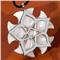 Shanghai Stainless Steel Mother of Pearl Flower Pendant w/ Leather Cord