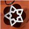 Shanghai Stainless Steel Ebony Star Pendant w/ Leather Cord