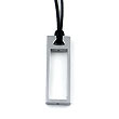 Manuel.Zed Stainless Steel High Polished Pendant w/ Leather Cord