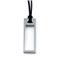 Manuel.Zed Stainless Steel Long Charm Pendant w/ Leather Cord