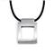 Manuel.Zed Stainless Steel Matte Pendant w/ Leather Cord