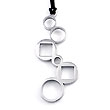 Manuel.Zed Stainless Steel High Polished Pendant w/ Leather Cord