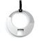 Manuel.Zed Stainless Steel Round Pendant w/ Leather Cord