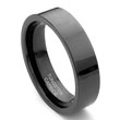 Black Tungsten Carbide 6mm Flat Wedding Ring
