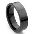 Black Tungsten Carbide 7mm Flat Wedding Ring