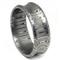 Damascus Steel Dome Concave Wedding Band Ring