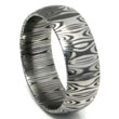 Damascus Steel Dome Wedding Band Ring