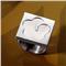 Maui Stainless Steel Clover Mother of Pearl Square Ring