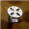 Maui Stainless Steel Petal Mother of Pearl Round Ring
