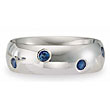 Benchmark 6MM 14K White or Yellow Gold Sapphire Wedding Band