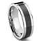 2nd Generation Tungsten Carbide Two Tone Beveled Wedding Band Ring