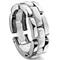 1 Row white Diamond Ceramic Unisex Wedding Ring