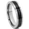 2nd Generation Tungsten Carbide Two Tone Grooved Wedding Band Ring