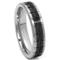 Tungsten Carbide Two Tone 5mm Groove Wedding Band Ring