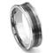 2nd Generation Tungsten Carbide Two Tone Concave Wedding Band Ring