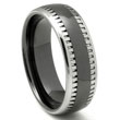 2nd Generation Tungsten Carbide Two Tone Milgrain Dome Wedding Band Ring