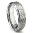 Tungsten Carbide Ring w/ Laser Etched Celtic Knot Design 8mm